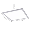 Plafon LED z pilotem, zmienna barwa światła 45,5x45,5cm 2700-5000K