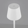 Biała, minimalistyczna lampka na szafkę nocną i biurko, styl klasyczny