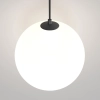 Czarno-biała lampa wisząca, klosz ⌀20cm, wbudowany LED, barwa ciepła