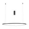 Asymetryczna, czarna lampa wisząca do modernistycznego salonu LED 36W