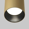 Pojedyncza, ozdobna tuba, lampa wisząca w kolorze złotego matu