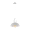 Biało-srebrna lampa wisząca, doskonała do wnętrz w stylu loft i retro