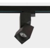 Czarny, nowoczesny, regulowany reflektor LED do szyny trójfazowej