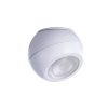 Biały, obrotowy spot, downlight natynkowy w kształcie kuli LED 3000K