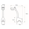Nowoczesna lampa biurkowa nocna LED dziecięca żyrafa ze ściemniaczem