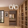 Nowoczesna lampa wisząca LED biała spirala z regulowaną wysokością