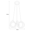 Nowoczesna lampa wisząca LED biała spirala z regulowaną wysokością