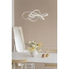 Nowoczesna wisząca lampa LED biała spirala ozdobna do salonu