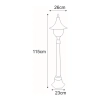 Czarna lampa zewnętrzna stojąca latarnia do oświetlenia ogrodu BOSTON