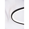 Czarna nowoczesna lampa sufitowa LED czarna futurystyczna do salonu LELO BLACK