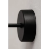 Czarny klasyczny kinkiet z mlecznym białym okrągłym kloszem do sypialni
