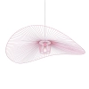 Różowa ekskluzywna druciana lampa wisząca duży stylowy kapelusz