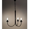 Czarna lampa wisząca typu świecznik, w stylu industrialnym/ loft