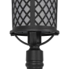 Czarna lampa stojąca, ogrodowa, oświetlenie alejek, na jedną żarówkę