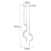 Ponadczasowa lampa wisząca z bursztynowymi kloszami, w kształcie kul