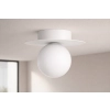 Minimalistyczna lampa sufitowa z kloszem w kolorze bieli