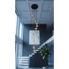 Designerska lampa sufitowa na okrągłej podstawie z małymi kloszami