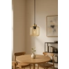 Lampa wisząca z dekoracyjnym kloszem, z elementami złota IGA