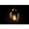 Minimalistyczna lampa wisząca z bursztynowym kloszem