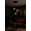 Loftowa lampa sufitowa do salonu, 3 zwisy z kloszami CAMPO