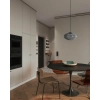 Lampa wisząca z ryflowanym kloszem w kształcie elipsy ARCO