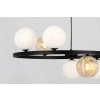 Elegancka lampa wisząca z kloszami na obręczy, 6 x G9 SATURNO