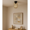 Lampa sufitowa z dużym, ryflowanym kloszem do sypialni FADIGA