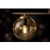 Lampa sufitowa do eleganckiej sypialni, dwa klosze na pręcie