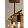 Lampa sufitowa do eleganckiej sypialni, dwa klosze na pręcie