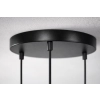 Lampa wisząca z dużymi, ryflowanymi kloszami w kolorze bursztynu