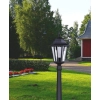 Latarenka ogrodowa stojąca czarna lampa zewnętrzna solidna metalowa