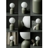 Modernistyczna lampka nocna w kolorze szałwiowym, 1 x G9