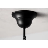 Elegancka czarna lampa wisząca świecznik do salonu na łańcuchu