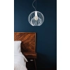 Nowoczesna designerska biała druciana lampa wisząca do sypialni