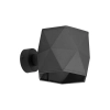 Designerka, geometryczna lampa ścienna z ciemnym abażurem