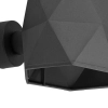 Designerka, geometryczna lampa ścienna z ciemnym abażurem