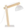 Lampka biurkowa w stylu skandynawskim, drewniana konstrukcja