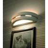 Nowoczesna, biała, półokrągła, ceramiczna lampa ścienna na gwint E27