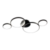 Lampa sufitowa LED z ringami w kolorze czarnym