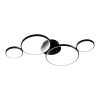 Lampa sufitowa LED z ringami w kolorze czarnym