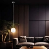 Lampa wisząca LED o regulowanej wysokości, szklany klosz