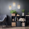 Lampa wisząca LED do przytulnej sypialni, szklany klosz