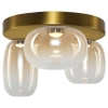 Stylowa lampa sufitowa LED w stylu glamour, trzy różne klosze
