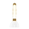 Lampa wisząca LED do eleganckiej sypialni, złota podsufitka