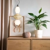 Lampa wisząca LED ze szklanymi kloszami do sypialni