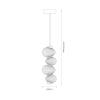 Elegancka lampa wisząca LED w stylu glamour, szklana