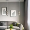 Luksusowa lampa wisząca LED o szklano-metalowej konstrukcji