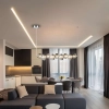 Niebanalna lampa wisząca LED nad prostokątny stół do jadalni