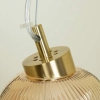 Designerska lampa wisząca LED w kolorze złotym do salonu