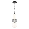 Biało-czarna lampa wisząca LED w stylu nowoczesnym do salonu
